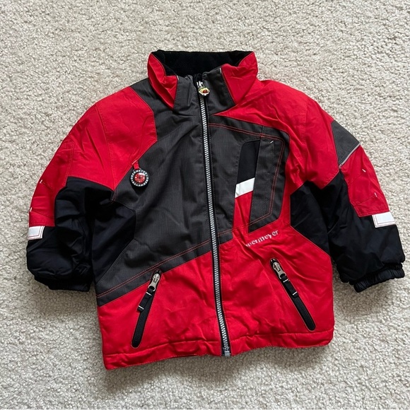 Obermeyer Boys Toddler Kids I-Grow Red Jacket Coat Size 3 Snow Outdoor #11623 - Picture 6 of 16